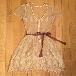 Anthropologie Lace Dress WO slip